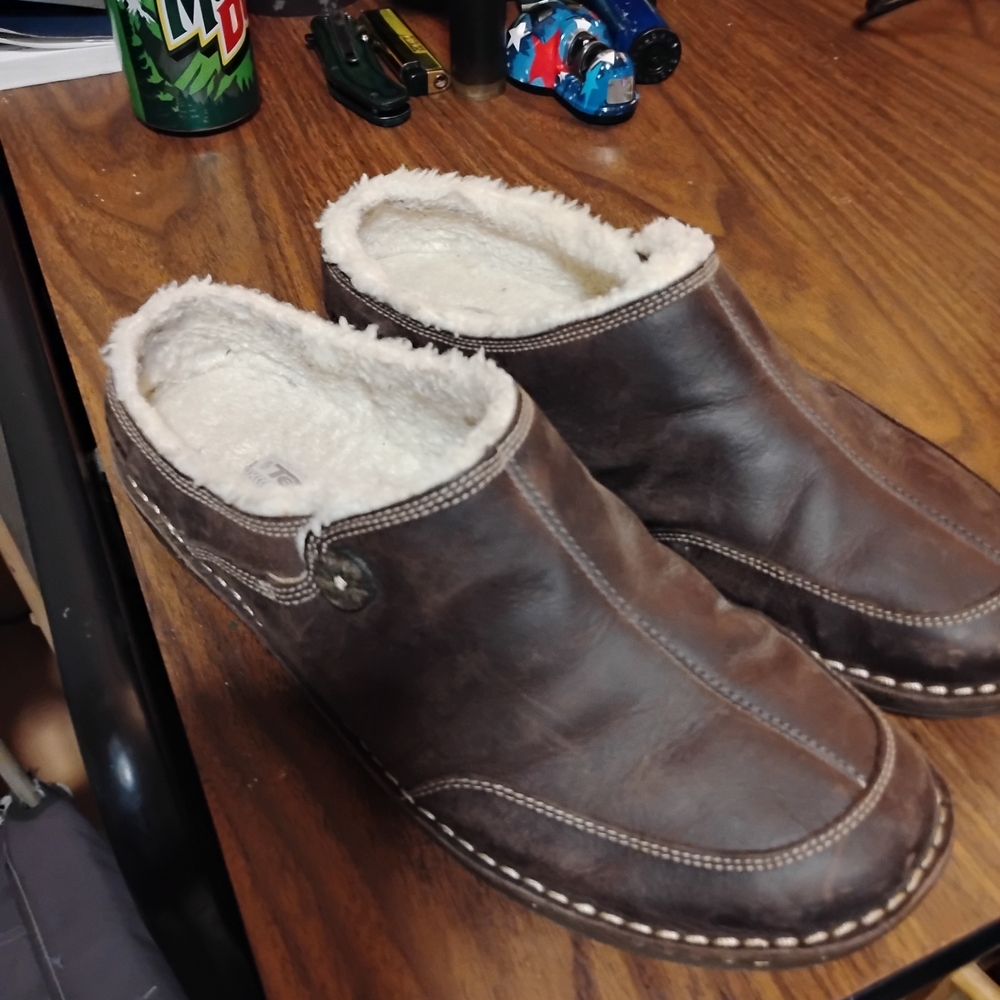 Teva Dark Brown Slip-On Loafers with Cream Lining